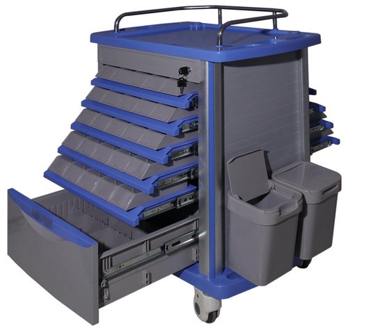 Double-Sided Medicine Trolley